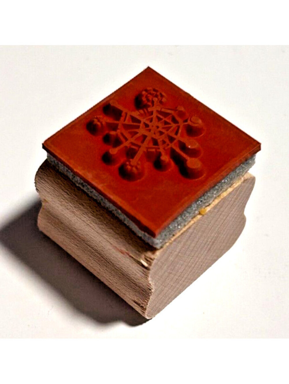 Halloween Spider Web Wood Mounted Rubber Stamp (Used)